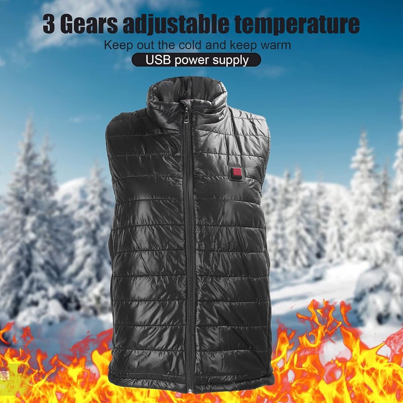 woobles Electric Heating Vest, Winter Heated Vest, USB Charging Warming Lightweight Heated Waistcoat for Outdoor Sport Winter (XXL) - Image 5